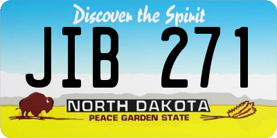 ND license plate JIB271