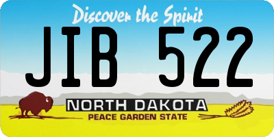 ND license plate JIB522