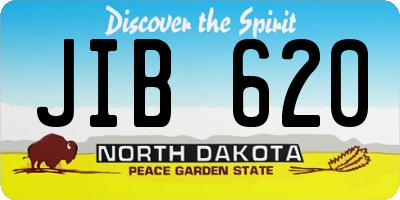 ND license plate JIB620