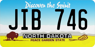 ND license plate JIB746