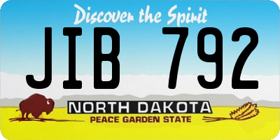 ND license plate JIB792