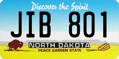 ND license plate JIB801