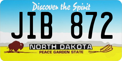 ND license plate JIB872