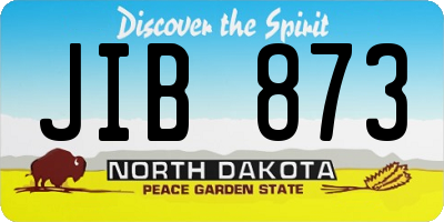 ND license plate JIB873