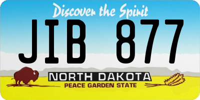 ND license plate JIB877