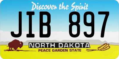 ND license plate JIB897