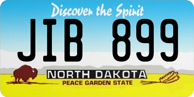 ND license plate JIB899