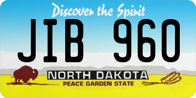 ND license plate JIB960