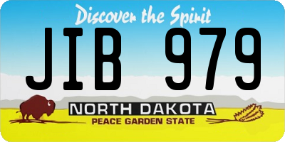 ND license plate JIB979