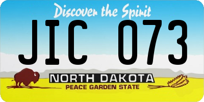 ND license plate JIC073