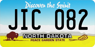 ND license plate JIC082