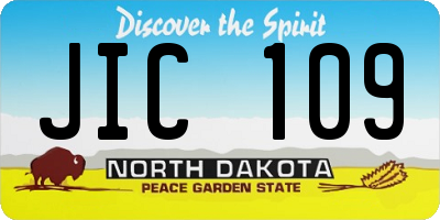 ND license plate JIC109
