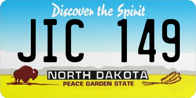 ND license plate JIC149