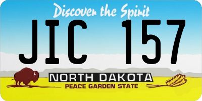 ND license plate JIC157