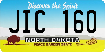 ND license plate JIC160