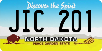 ND license plate JIC201