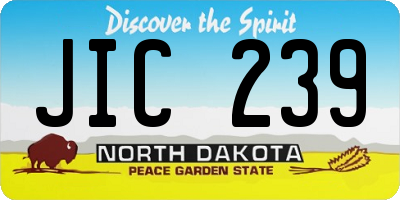 ND license plate JIC239