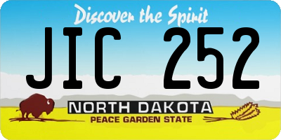 ND license plate JIC252