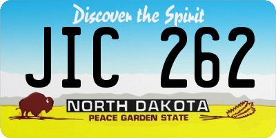 ND license plate JIC262