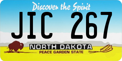 ND license plate JIC267