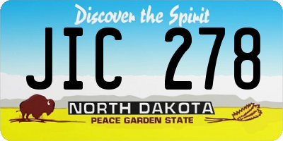 ND license plate JIC278