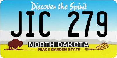 ND license plate JIC279