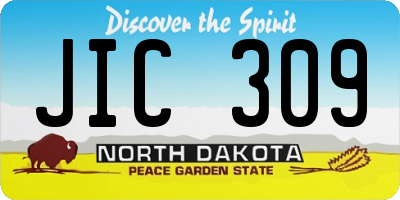 ND license plate JIC309
