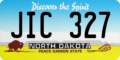 ND license plate JIC327