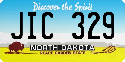 ND license plate JIC329