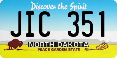 ND license plate JIC351