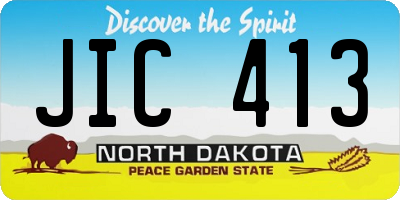 ND license plate JIC413