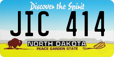 ND license plate JIC414
