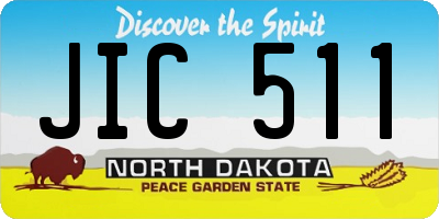 ND license plate JIC511