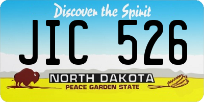 ND license plate JIC526