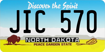 ND license plate JIC570