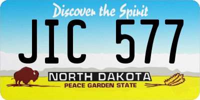 ND license plate JIC577