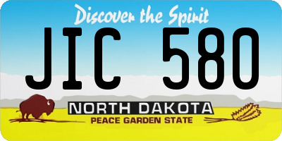 ND license plate JIC580