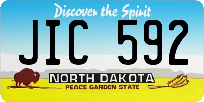 ND license plate JIC592
