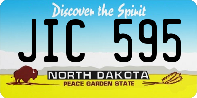 ND license plate JIC595