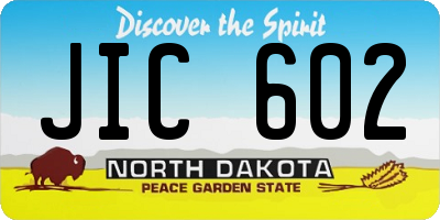 ND license plate JIC602