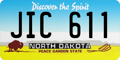 ND license plate JIC611