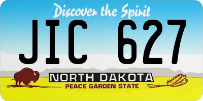ND license plate JIC627