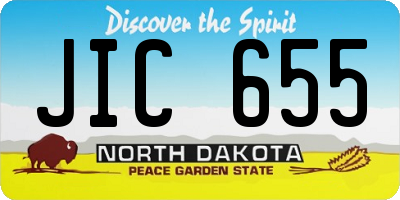 ND license plate JIC655