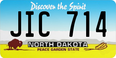 ND license plate JIC714