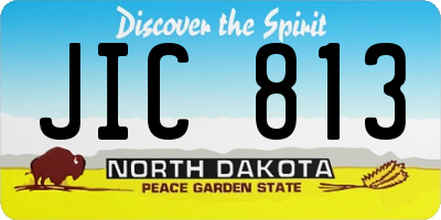 ND license plate JIC813