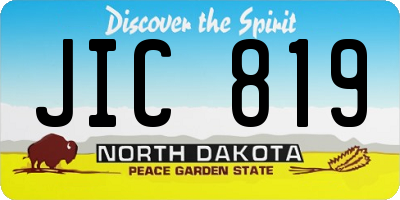 ND license plate JIC819