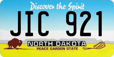 ND license plate JIC921
