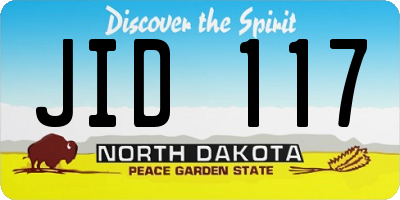 ND license plate JID117