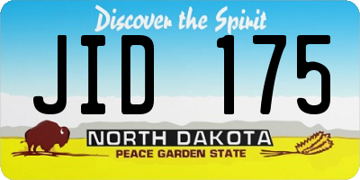 ND license plate JID175