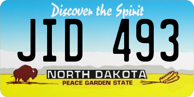 ND license plate JID493